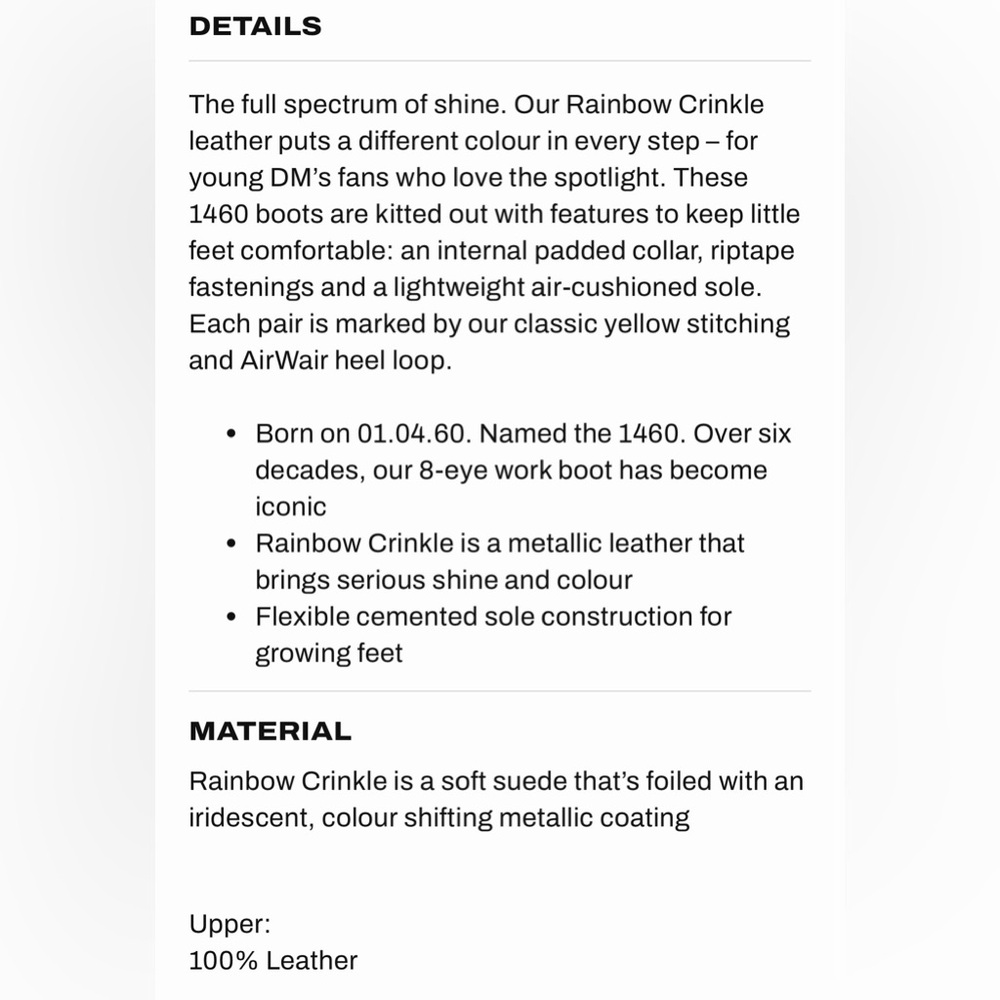 Dr. Martens Kids Multi Rainbow Boots - Picture 5 of 6
